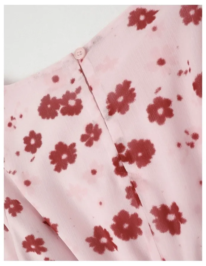 Origami April Chiffon Dress in Pink