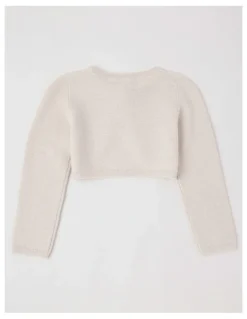 Origami Clara Eyelash Knit Bolero in Cream