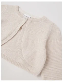 Origami Clara Eyelash Knit Bolero in Cream