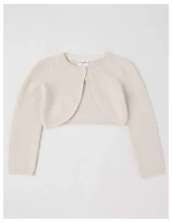 Origami Clara Eyelash Knit Bolero in Cream