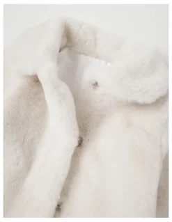 Origami Eva Fur Coat in Vanilla