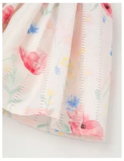 Origami Gemmie Newborn Puff Sleeve Dress in Pink
