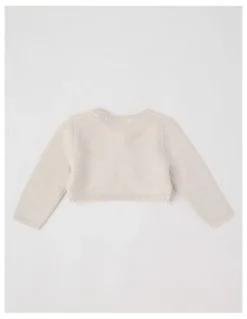 Origami Georgie Eyelash Knit Bolero in White