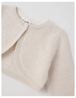 Origami Georgie Eyelash Knit Bolero in White
