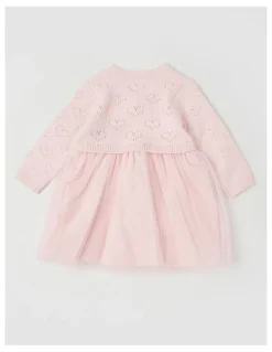 Origami Lucie Pointelle Top and Tutu Skirt Dress in Pink