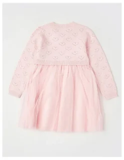 Origami Lucy Pointelle Top Tutu Dress in Pink