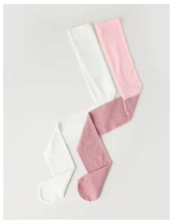 Origami 2 Pack Glitter Tights in Silver
