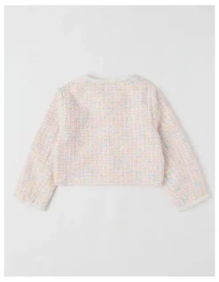 Origami Penelope Tweed Jacket in Pink
