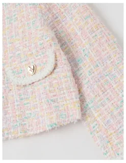 Origami Penelope Tweed Jacket in Pink