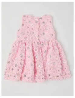 Origami Skye Newborn Fit & Flare Dress in Pink