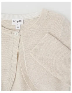 Origami Sophia Eyelash Knit Bolero in Cream