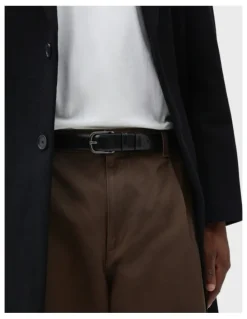 Oroton Axel 30Mm Belt in Black