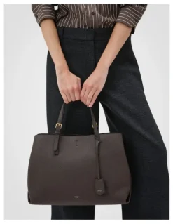 Oroton Margot Large Day Bag in Dark Chocolate
