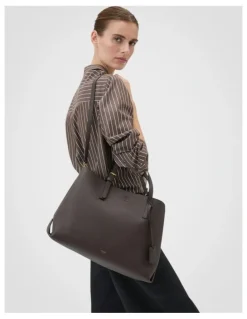 Oroton Margot Large Day Bag in Dark Chocolate
