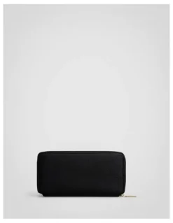 Oroton Margot Medium Zip Around Wallet in Black