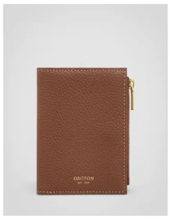 Oroton Margot Mini 10 Credit Card Zip Wallet in Whiskey