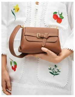 Oroton Margot Small Top Handle Bag in Whiskey