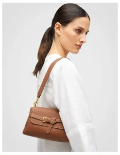 Oroton Margot Small Top Handle Bag in Whiskey