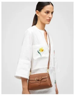 Oroton Margot Small Top Handle Bag in Whiskey