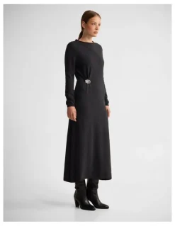 Oxford Adelaide Knitted Dress With Brooch