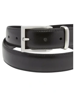 Oxford Arlen Leather Belt in Black
