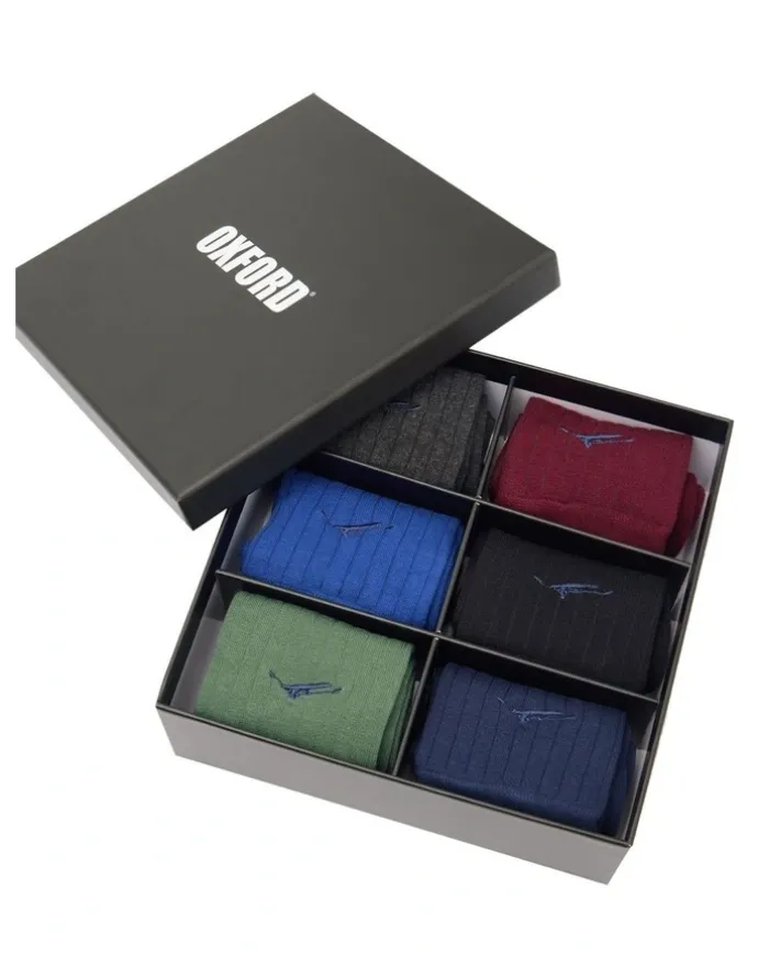 Oxford 6 Box Socks Set in Multi