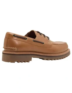 Oxford Henry Chunky Boat Shoe in Tan