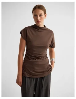 Oxford Isla Top in Chocolate