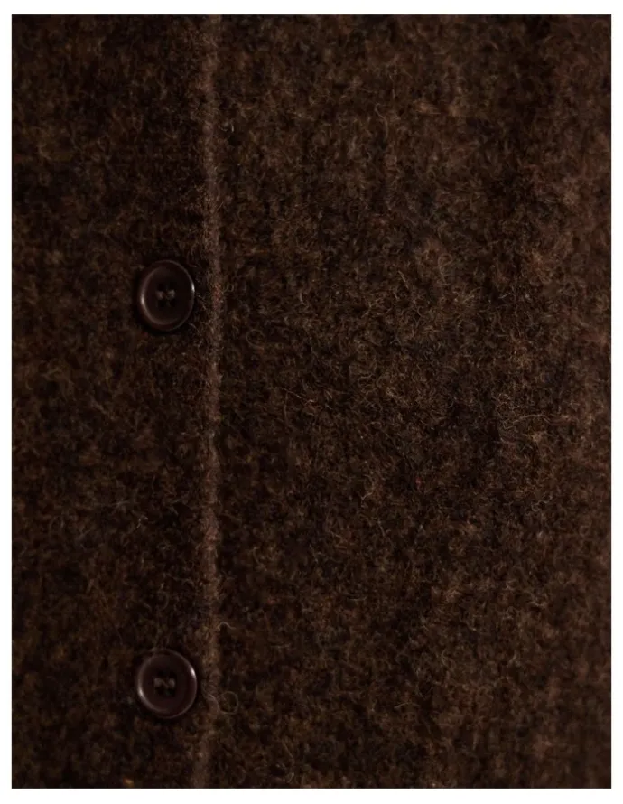 Oxford Jessie Wool Cardigan in Chocolate