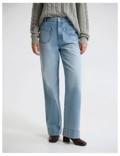Oxford Joanie Pocket Front Denim Jeans in Blue