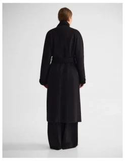 Oxford Kerry Funnel Collar Duffle Coat in Black