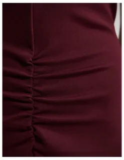 Oxford Kitty Ponti Dress in Plum