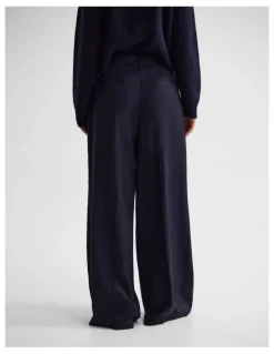 Oxford Margot Pure Wool Pant in Navy