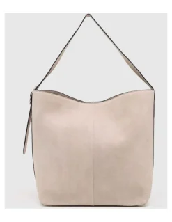 Oxford Margot Suede Hobo Bag in Pebble