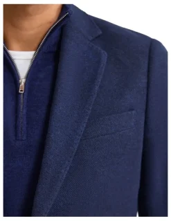 Oxford Milton Wool Blend Blazer in Navy