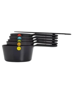 OXO Good Grips Plastic Measuring Cups Set 6 Piece in Black