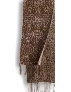 Ozwear Ugg Cashmere And Wool Scarf in Chocolate/Tan
