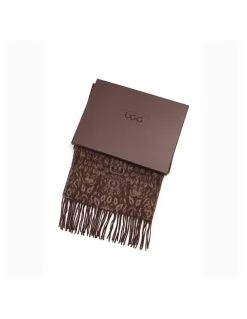 Ozwear Ugg Cashmere And Wool Scarf in Chocolate/Tan