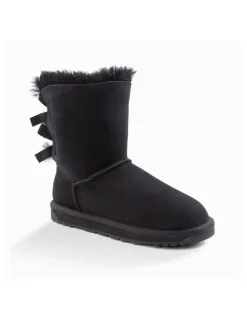 Ozwear Ugg Classic Water Resistant Bailey Bow Boots in Black