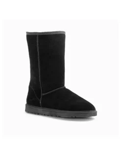 Ozwear Ugg Genuine Australian Sheepskin Long Classic Suede Boots in Black