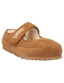 Ozwear Ugg Mary Jane Emb Logo Shoes in Chestnut