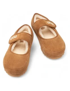 Ozwear Ugg Mary Jane Emb Logo Shoes in Chestnut