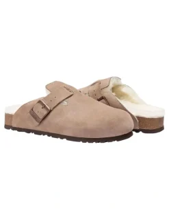 Ozwear Ugg Ugg Aussie Shearling Soft Footbed Sandals in Taupe