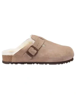 Ozwear Ugg Ugg Aussie Shearling Soft Footbed Sandals in Taupe