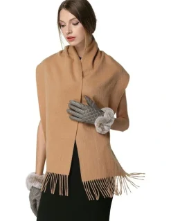 Ozwear Ugg 100% Wool Scarf in Beige