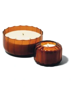 Paddywax Ripple Tobacco Patchouli Glass Candle 12 OZ