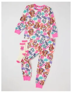 Paw Patrol Cosy Knit Pyjama with Socks in Multicolour