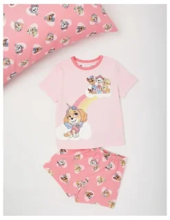 Paw Patrol Paw Patrol Rainbow Pyjamas With A Pillowcase in Pearl