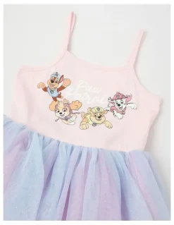 Paw Patrol Paw Petrol Ombre Tulle Dress in Pearl