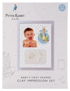 Peter Rabbit Baby Hand And Foot Clay Frame Gift Set in Multicolour
